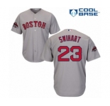 Youth Majestic Boston Red Sox #23 Blake Swihart Authentic Grey Road Cool Base 2018 World Series Champions MLB Jersey