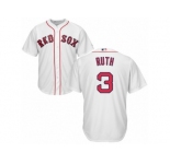 Youth Majestic Boston Red Sox #3 Babe Ruth Authentic White Home Cool Base MLB Jersey