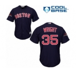 Youth Majestic Boston Red Sox #35 Steven Wright Authentic Navy Blue Alternate Road Cool Base 2018 World Series Champions MLB Jersey
