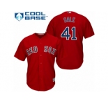 Youth Majestic Boston Red Sox #41 Chris Sale Authentic Red Alternate Home Cool Base MLB Jersey