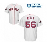 Youth Majestic Boston Red Sox #56 Joe Kelly Authentic White Home Cool Base 2018 World Series Champions MLB Jersey