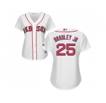 Women's Boston Red Sox #25 Jackie Bradley Jr White Home Stitched MLB Jersey