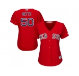 Women's Boston Red Sox #50 Mookie Betts Red Alternate Stitched MLB Jersey