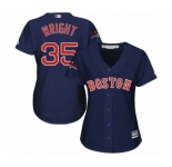 Women's Majestic Boston Red Sox #35 Steven Wright Authentic Navy Blue Alternate Road 2018 World Series Champions MLB Jersey