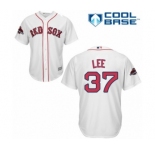 Women's Majestic Boston Red Sox #37 Bill Lee Authentic White Fashion 2018 World Series Champions MLB Jersey