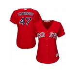 Women's Majestic Boston Red Sox #47 Tyler Thornburg Authentic Red Alternate Home MLB Jersey