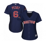 Women's Majestic Boston Red Sox #6 Johnny Pesky Authentic Navy Blue Alternate Road 2018 World Series Champions MLB Jersey