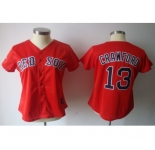 women mlb jerseys boston red sox #13 crawford red