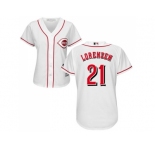 Women's Cincinnati Reds #21 Michael Lorenzen White Home Stitched MLB Jersey