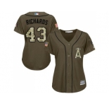 Women's Los Angeles Angels Of Anaheim #43 Garrett Richards Green Salute to Service Stitched MLB Jersey