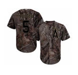 Youth Los Angeles Angels #5 Albert Pujols Camo Realtree Collection Cool Base Stitched MLB Jersey
