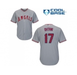 Youth Los Angeles Angels Of Anaheim #17 Shohei Ohtani Grey Cool Base Stitched MLB Jersey