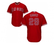 Youth Los Angeles Angels Of Anaheim #29 Rod Carew Red Cool Base Stitched MLB Jersey