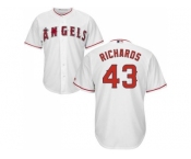 Youth Los Angeles Angels Of Anaheim #43 Garrett Richards White Cool Base Stitched MLB Jersey
