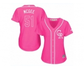 Women's Majestic Colorado Rockies #51 Jake McGee Replica Pink Fashion Cool Base MLB Jersey