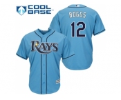 Women's Tampa Bay Rays #12 Wade Boggs Light Blue Alternate Stitched MLB Jersey