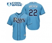 Women's Tampa Bay Rays #22 Chris Archer Light Blue Alternate Stitched MLB Jersey