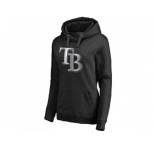 Women's Tampa Bay Rays Platinum Collection Pullover Hoodie Black