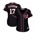 Women's Washington Nationals #17 Andrew Stevenson Authentic Navy Blue Alternate 2 Cool Base 2019 World Series Bound Baseball Jersey