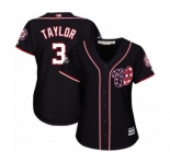 Women's Washington Nationals #3 Michael Taylor Authentic Navy Blue Alternate 2 Cool Base 2019 World Series Bound Baseball Jersey