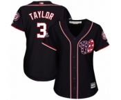 Women's Washington Nationals #3 Michael Taylor Authentic Navy Blue Alternate 2 Cool Base 2019 World Series Bound Baseball Jersey