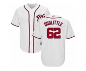 Youth Majestic Washington Nationals #62 Sean Doolittle Authentic White Home Cool Base MLB Jersey