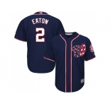 Youth Washington Nationals #2 Adam Eaton Navy Blue Cool Base Stitched MLB Jersey
