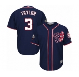 Youth Washington Nationals #3 Michael Taylor Authentic Navy Blue Alternate 2 Cool Base 2019 World Series Bound Baseball Jersey