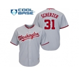 Youth Washington Nationals #31 Max Scherzer Grey Cool Base Stitched MLB Jersey