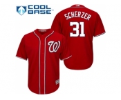Youth Washington Nationals #31 Max Scherzer Red Cool Base Stitched MLB Jersey