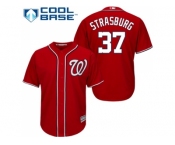 Youth Washington Nationals #37 Stephen Strasburg Red Stitched MLB Jersey