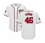 Youth Washington Nationals #46 Patrick Corbin Authentic White Home Cool Base 2019 World Series Bound Baseball Jersey