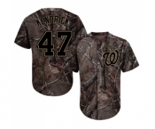 Youth Washington Nationals #47 Howie Kendrick Authentic Camo Realtree Collection Flex Base Baseball Jersey