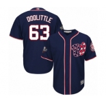 Youth Washington Nationals #63 Sean Doolittle Authentic Navy Blue Alternate 2 Cool Base 2019 World Series Bound Baseball Jersey