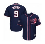 Youth Washington Nationals #9 Brian Dozier Authentic Navy Blue Alternate 2 Cool Base 2019 World Series Bound Baseball Jersey