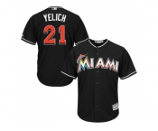 Youth Miami Marlins #21 Christian Yelich Black Cool Base Stitched MLB Jersey