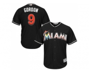 Youth Miami Marlins #9 Dee Gordon Black Cool Base Stitched MLB Jersey