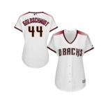 Women Arizona Diamondbacks #44 Paul Goldschmidt White Sedona Home Stitched MLB Jersey