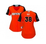 Women's Majestic Arizona Diamondbacks #38 Robbie Ray Replica Orange National League 2017 MLB All-Star MLB Jersey