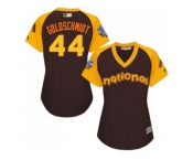 Women's Majestic Arizona Diamondbacks #44 Paul Goldschmidt Authentic Brown 2016 All-Star National League BP Cool Base MLB Jersey