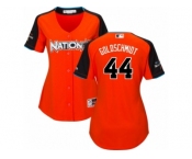 Women's Majestic Arizona Diamondbacks #44 Paul Goldschmidt Replica Orange National League 2017 MLB All-Star MLB Jersey