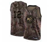 Women's Atlanta Hawks #12 De'Andre Hunter Swingman Camo Realtree Collection Basketball Jersey