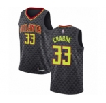 Women's Atlanta Hawks #33 Allen Crabbe Authentic Black Basketball Jersey - Icon Edition
