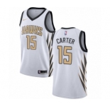Women's Nike Atlanta Hawks #15 Vince Carter Swingman White NBA Jersey - City Edition