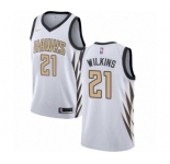Women's Nike Atlanta Hawks #21 Dominique Wilkins Swingman White NBA Jersey - City Edition