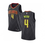 Women's Nike Atlanta Hawks #4 Spud Webb Swingman Black Road NBA Jersey - Icon Edition
