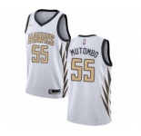 Women's Nike Atlanta Hawks #55 Dikembe Mutombo Swingman White NBA Jersey - City Edition