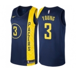 Women's Nike Indiana Pacers #3 Joe Young Swingman Navy Blue NBA Jersey - City Edition