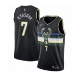 Women's Milwaukee Bucks #7 Ersan Ilyasova Swingman Black Finished Basketball Jersey - Statement Edition