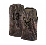 Women's Nike Milwaukee Bucks #13 Malcolm Brogdon Swingman Camo Realtree Collection NBA Jersey